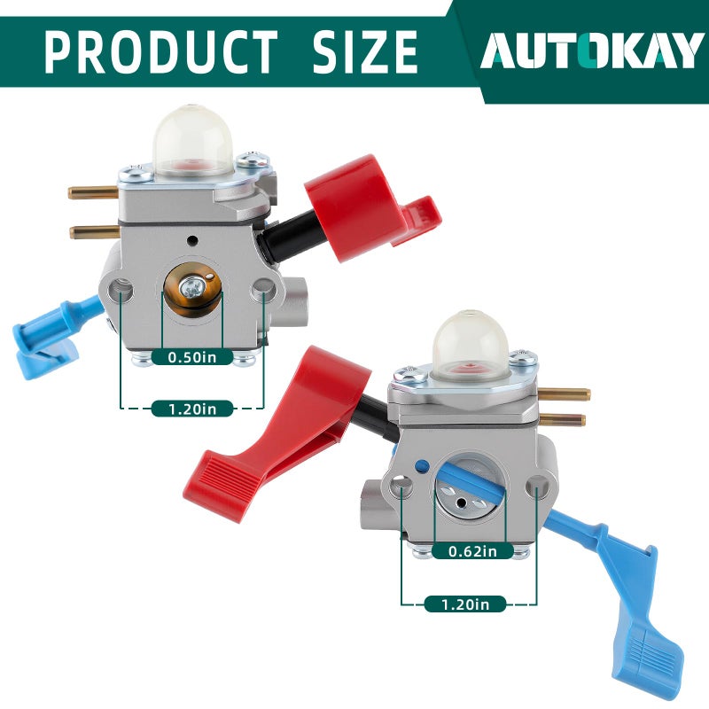 AUTOKAY C1U-W12A Carburetor Kit Fits for Craftsman 944794201 358794201 Blower, for Poulan FL1500 FL1500LE Gas Leaf Blower w/Fuel Filter - Image 4